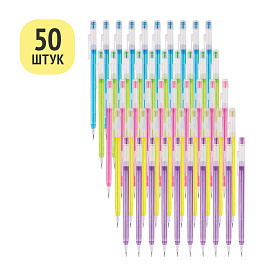 Карандаш сегментный ArtSpace, с ластиком, ассорти