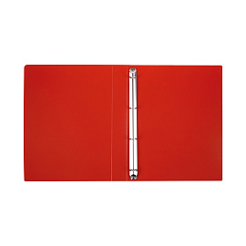 Папка на 4 кольцах СТАММ А4, 40мм, 500мкм, пластик, красная