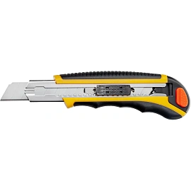 Нож универсальный Attache Selection с прорезиненными вставками (ширина лезвия 18 мм) в комплекте 6 запасных лезвий