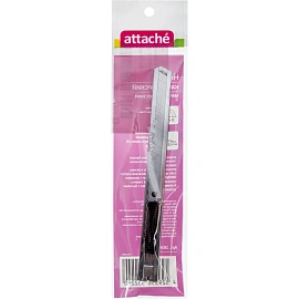 Нож канцелярский Attache с фиксатором металлический корпус(ширина лезвия 9 мм)