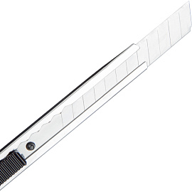 Нож канцелярский Attache с фиксатором металлический корпус(ширина лезвия 9 мм)
