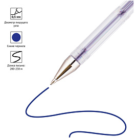 Ручка гелевая OfficeSpace синяя, 0,5мм