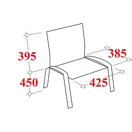 Стул офисный Серна СМ-7/22 чёрный (ткань, металл чёрный)