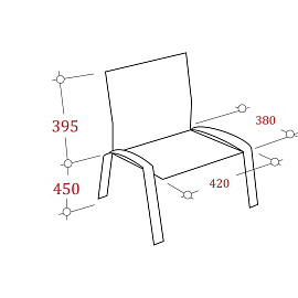 Стул офисный Серна СМ-7/22 чёрный (искусственная кожа, металл чёрный)