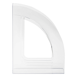 Лоток для бумаг вертикальный СТАММ "Респект", прозрачный, ширина 70мм фото Лоток для бумаг вертикальный СТАММ "Респект", прозрачный, ширина 70мм