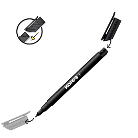 Маркер перманентный Kores синий (толщина линии 1 мм) круглый наконечник