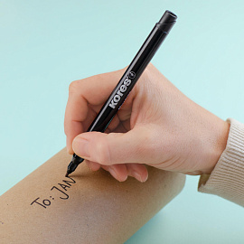 Маркер перманентный Kores синий (толщина линии 1 мм) круглый наконечник