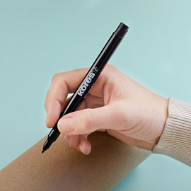 Маркер перманентный Kores синий (толщина линии 1 мм) круглый наконечник