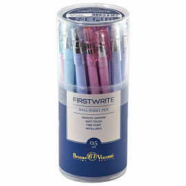 Ручка шариковая неавтоматическая Bruno Visconti FirstWrite Zefir синяя (толщина линии 0.5 мм, артикул производителя 20-0239)