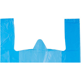 Пакет-майка ПНД 25 мкм в ассортименте (38+20х68 см, 100 штук в упаковке)