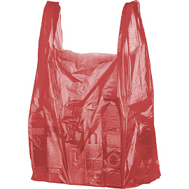 Пакет-майка ПНД 25 мкм в ассортименте (38+20х68 см, 100 штук в упаковке)