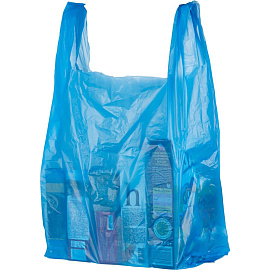 Пакет-майка ПНД 25 мкм в ассортименте (38+20х68 см, 100 штук в упаковке)