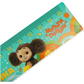 Линейка 15см Мульти-Пульти "Чебурашка", с принтом, европодвес