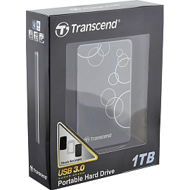 Внешний жесткий диск HDD (накопитель) Transcend StoreJet 25A3K 1 ТБ USB 3.0 (TS1TSJ25A3K)