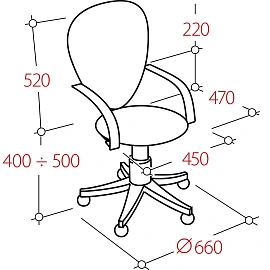 Кресло офисное Easy Chair 203 PTW синее/черное (сетка/ткань, металл)