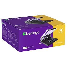 Дырокол мощный на четыре отверстия Berlingo "Heavy Duty" 150л., черный, с линейкой фото Дырокол мощный на четыре отверстия Berlingo "Heavy Duty" 150л., черный, с линейкой