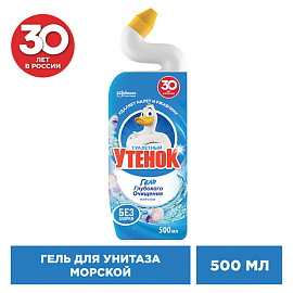 Средство для уборки туалета 500 мл, ТУАЛЕТНЫЙ УТЕНОК "Морской фото Средство для уборки туалета 500 мл, ТУАЛЕТНЫЙ УТЕНОК "Морской