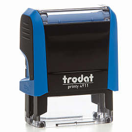 Штамп самонаборный 3-строчный, оттиск 38х14 мм, синий без рамки, TRODAT 4911P4/DB, КАССА В КОМПЛЕКТЕ, 4911/DB фото Штамп самонаборный 3-строчный, оттиск 38х14 мм, синий без рамки, TRODAT 4911P4/DB, КАССА В КОМПЛЕКТЕ, 4911/DB