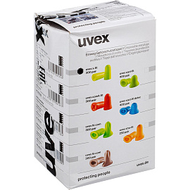 Беруши одноразовые Uvex Икс-фит для диспенсера (600 штук/300 пар в упаковке, 2112.022)