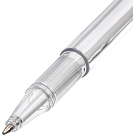 Ручка шариковая на подставке Beifa цвет чернил синий с пружиной (толщина линии 0,5 мм, черный корпус)