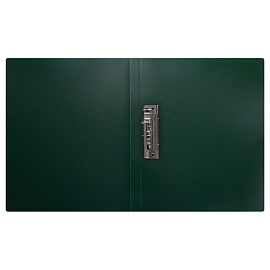 Папка с боковым зажимом СТАММ "Диагональ" А4, 17мм, 700мкм, пластик, изумруд