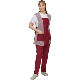 Костюм для горничных и уборщиц у08-СБР бордовый (размер 60-62, рост 158-164) фото Костюм для горничных и уборщиц у08-СБР бордовый (размер 60-62, рост 158-164)