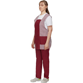 Костюм для горничных и уборщиц у08-СБР бордовый (размер 52-54, рост 170-176) фото Костюм для горничных и уборщиц у08-СБР бордовый (размер 52-54, рост 170-176)