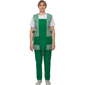 Костюм для горничных и уборщиц у08-СБР зеленый (размер 52-54, рост 170-176) фото Костюм для горничных и уборщиц у08-СБР зеленый (размер 52-54, рост 170-176)