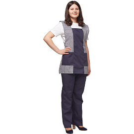 Костюм для горничных и уборщиц у08-СБР синий (размер 48-50, рост 158-164)