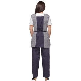 Костюм для горничных и уборщиц у08-СБР синий (размер 56-58, рост 158-164) фото Костюм для горничных и уборщиц у08-СБР синий (размер 56-58, рост 158-164)