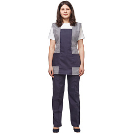 Костюм для горничных и уборщиц у08-СБР синий (размер 44-46, рост 170-176) фото Костюм для горничных и уборщиц у08-СБР синий (размер 44-46, рост 170-176)