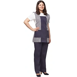 Костюм для горничных и уборщиц у08-СБР синий (размер 56-58, рост 170-176)