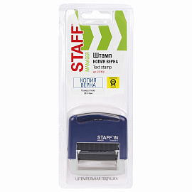 Штамп стандартный STAFF "КОПИЯ ВЕРНА", оттиск 38х14 мм, "Printer 9011T", 237420 фото Штамп стандартный STAFF "КОПИЯ ВЕРНА", оттиск 38х14 мм, "Printer 9011T", 237420