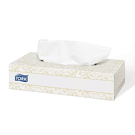 Салфетки косметические Tellus (Торк/Tork) Premium 120380 для лица 2-слойные (100 штук в упаковке)