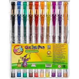 Набор гелевых ручек Beifa 10 цветов с блестками (толщина линии 0.7 мм)