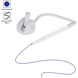 Ручка шариковая настольная OfficeSpace "Reception" синяя, 0,7мм, белый корпус