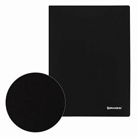 Папка 10 вкладышей BRAUBERG "Office", черная, 0,5 мм, 271321