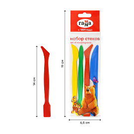 Набор стеков Гамма, 4шт., пластик, пакет, европодвес фото Набор стеков Гамма, 4шт., пластик, пакет, европодвес