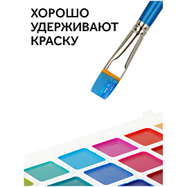 Кисть синтетика Гамма, плоская №16 фото Кисть синтетика Гамма, плоская №16