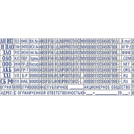 Датер автоматический самонаборный металлический Colop S2860 Bank Set (10 строк, 49х68 мм)