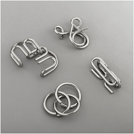 Набор металлических головоломок ТРИ СОВЫ, 18шт., картонная коробка