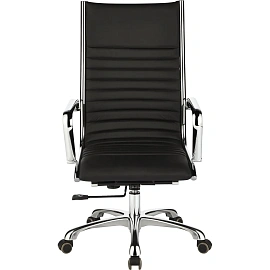 Кресло для руководителя Easy Chair 704 TL черное (натуральная кожа с компаньоном, металл)