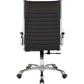 Кресло для руководителя Easy Chair 704 TL черное (натуральная кожа с компаньоном, металл)