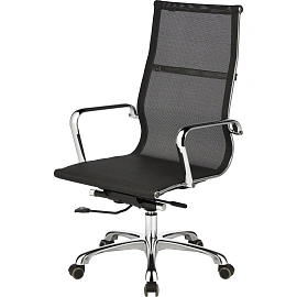 Кресло для руководителя Easy Chair Кресло EChair-702 T NET чёрное (сетка, металл)