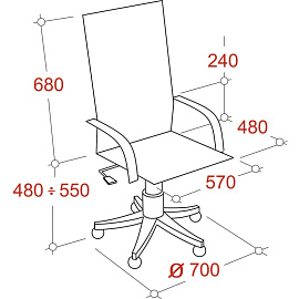 Кресло для руководителя Easy Chair EChair-515 RT чёрное (рециклированная кожа, металл)