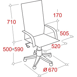 Кресло для руководителя Easy Chair EChair-524 TPU чёрное (экокожа, металл)