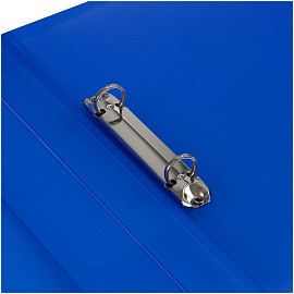 Папка на 2 кольцах СТАММ "Кристалл" А4, 40мм, 700мкм, пластик, синяя фото Папка на 2 кольцах СТАММ "Кристалл" А4, 40мм, 700мкм, пластик, синяя