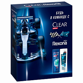 Подарочный набор косметики для мужчин Rexona/Clear Спорт коллекция