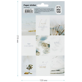 Наклейки бумажные MESHU "Sea breeze", 12*21см, 9 наклеек, европодвес фото Наклейки бумажные MESHU "Sea breeze", 12*21см, 9 наклеек, европодвес