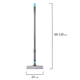 Окномойка вращающаяся со сгоном, телескопическая ручка 88-138 см, ширина 24 см, LAIMA HOME, 606802